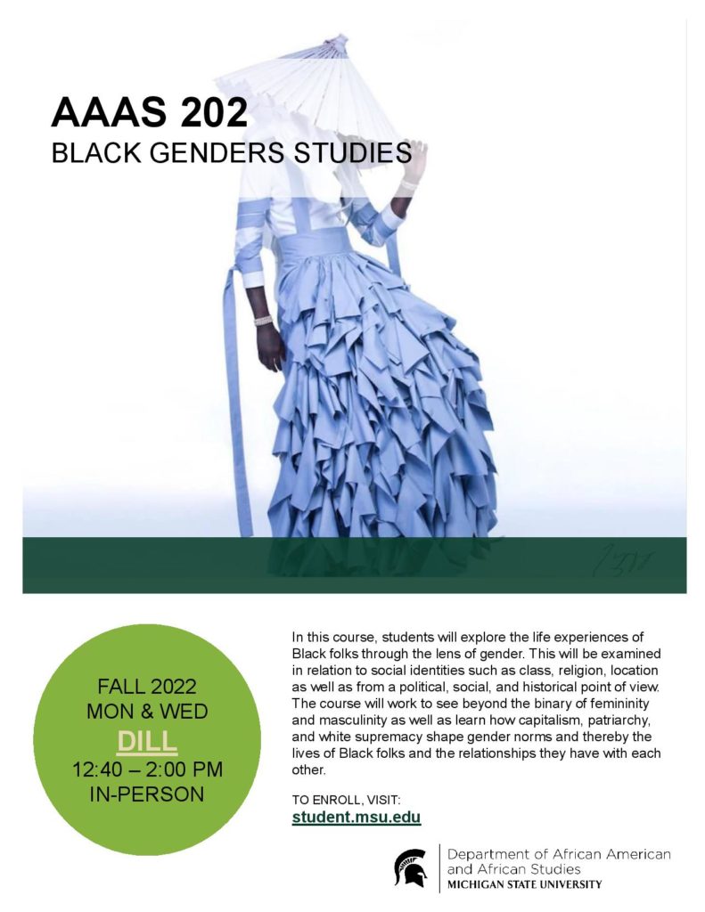 AAAS 202: Black Gender Studies Flyer